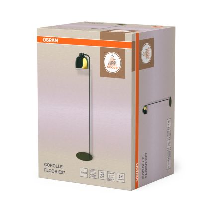 Osram - Golvlampa DECOR COROLLE 1xE27/15W/230V grön