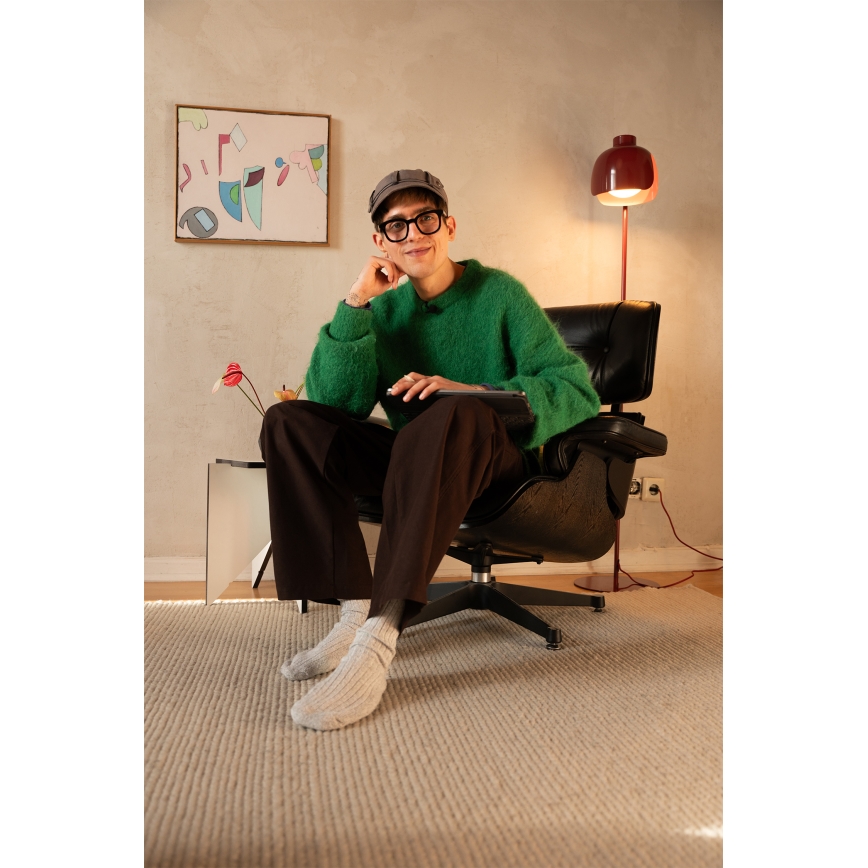 Osram - Golvlampa DECOR COROLLE 1xE27/15W/230V röd