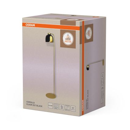 Osram - Golvlampa DECOR COROLLE 1xE27/15W/230V svart/guld