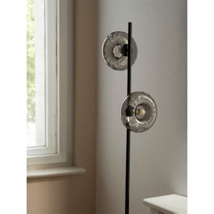 Osram - Golvlampa DECOR SMOKE 2xE14/12W/230V svart/rökgrå