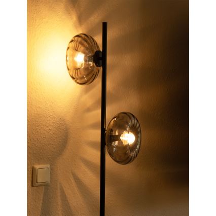 Osram - Golvlampa DECOR SMOKE 2xE14/12W/230V svart/rökgrå