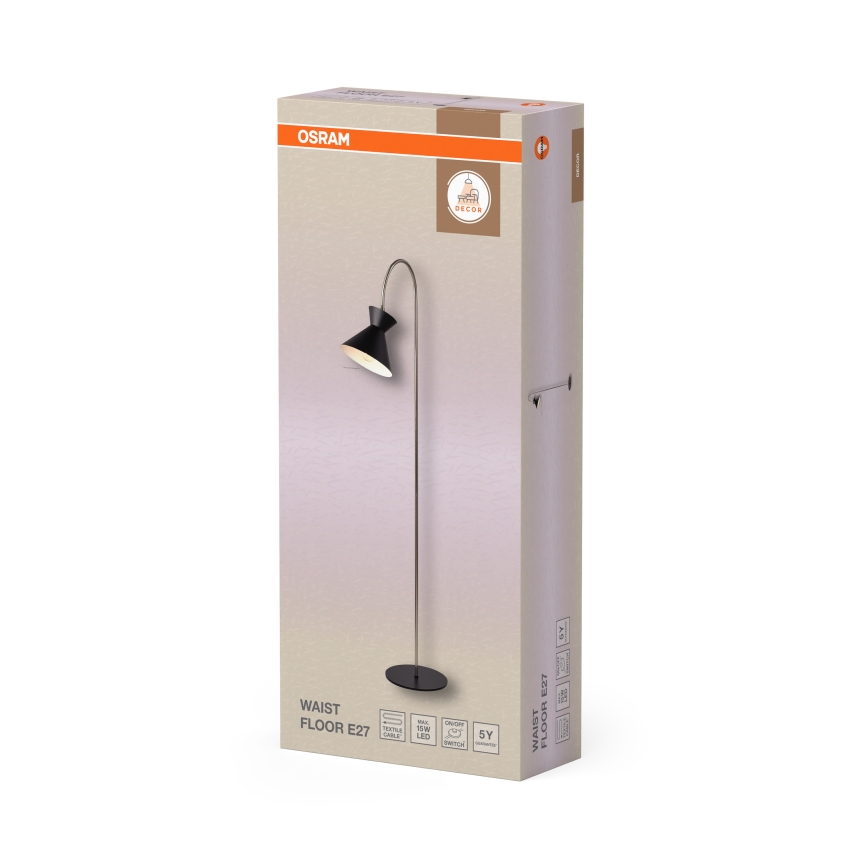 Osram - Golvlampa DECOR WAIST 1xE27/40W/230V svart