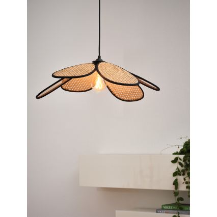 Osram - Hänglampa med sladd DECOR RATTAN 1xE27/15W/230V Ø 58 cm beige/svart