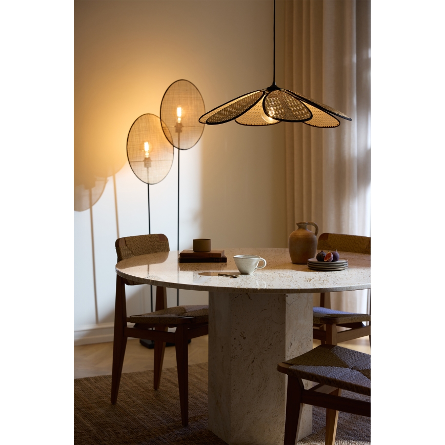Osram - Hänglampa med sladd DECOR RATTAN 1xE27/15W/230V Ø 58 cm beige/svart