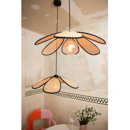 Osram - Hänglampa med sladd DECOR RATTAN 1xE27/15W/230V Ø 58 cm beige/svart