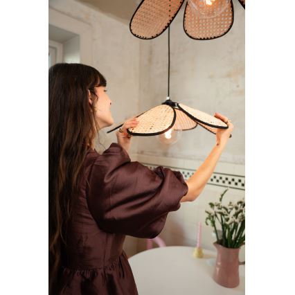 Osram - Hänglampa med sladd DECOR RATTAN 1xE27/15W/230V Ø 58 cm beige/svart