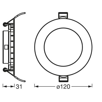 Osram - Infälld LED-armatur SLIM LED/8W/230V 3000K