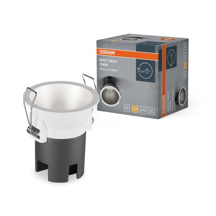 Osram - LED infälld takarmatur SPOT TWIST LED/5W/230V 3000K Ø 7 cm vit/silver