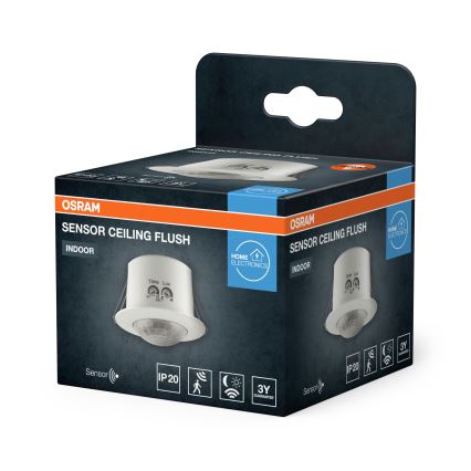 Osram - infälld rörelsesensor 360° FLUSH 230V vit
