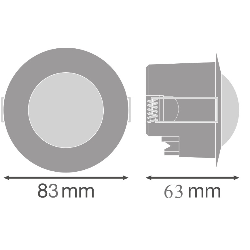 Osram - infälld rörelsesensor 360° FLUSH 230V vit