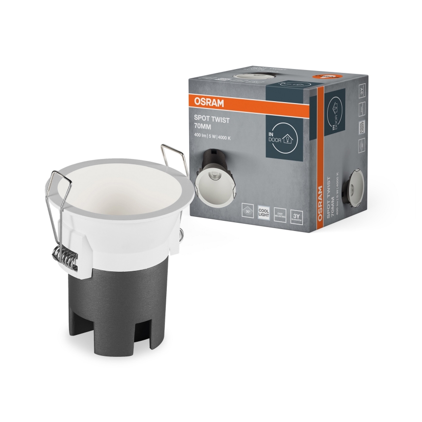 Osram - Infälld takspot LED SPOT TWIST LED/5W/230V 4000K Ø 7 cm vit
