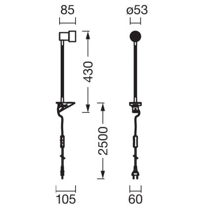 Osram - Klämlampa CLIP STEP FLEX 1xGU10/5W/230V matt krom
