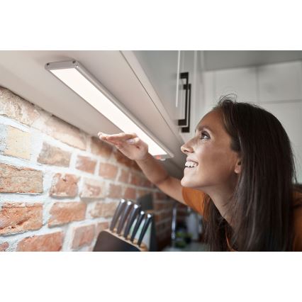 Osram - LED-underskåpsarmatur med rörelse- och skymningssensor LINEAR LED/3,2W/3,7V 500 mAh 3000/4000/6500K 40 cm grå