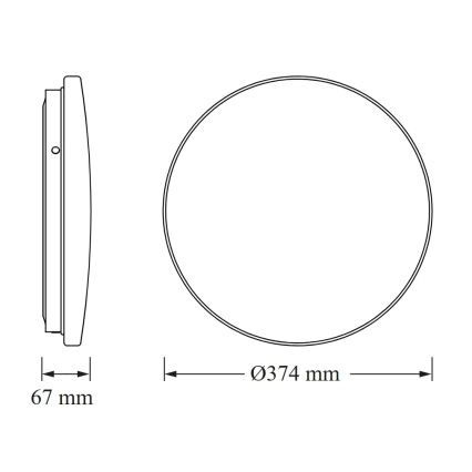 Osram - LED taklampa för badrum CEILING ROUND LED/24W/230V 4000K Ø 37 cm IP44 vit