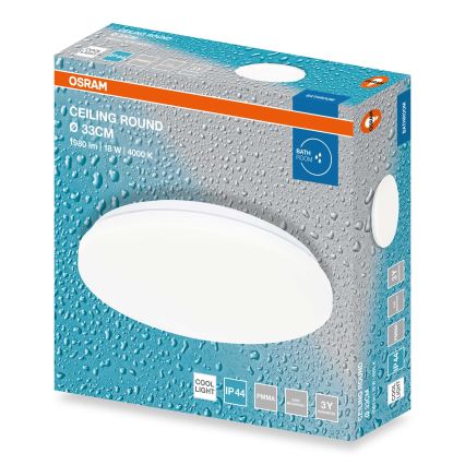 Osram - LED-takarmatur för badrum CEILING ROUND LED/18W/230V 4000K Ø 33 cm IP44 vit