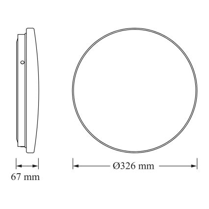 Osram - LED-takarmatur för badrum CEILING ROUND LED/18W/230V 4000K Ø 33 cm IP44 vit