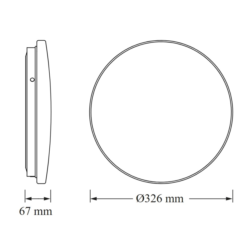 Osram - LED-badrumstaklampa CEILING ROUND LED/18W/230V 6500K Ø 33 cm IP44 vit