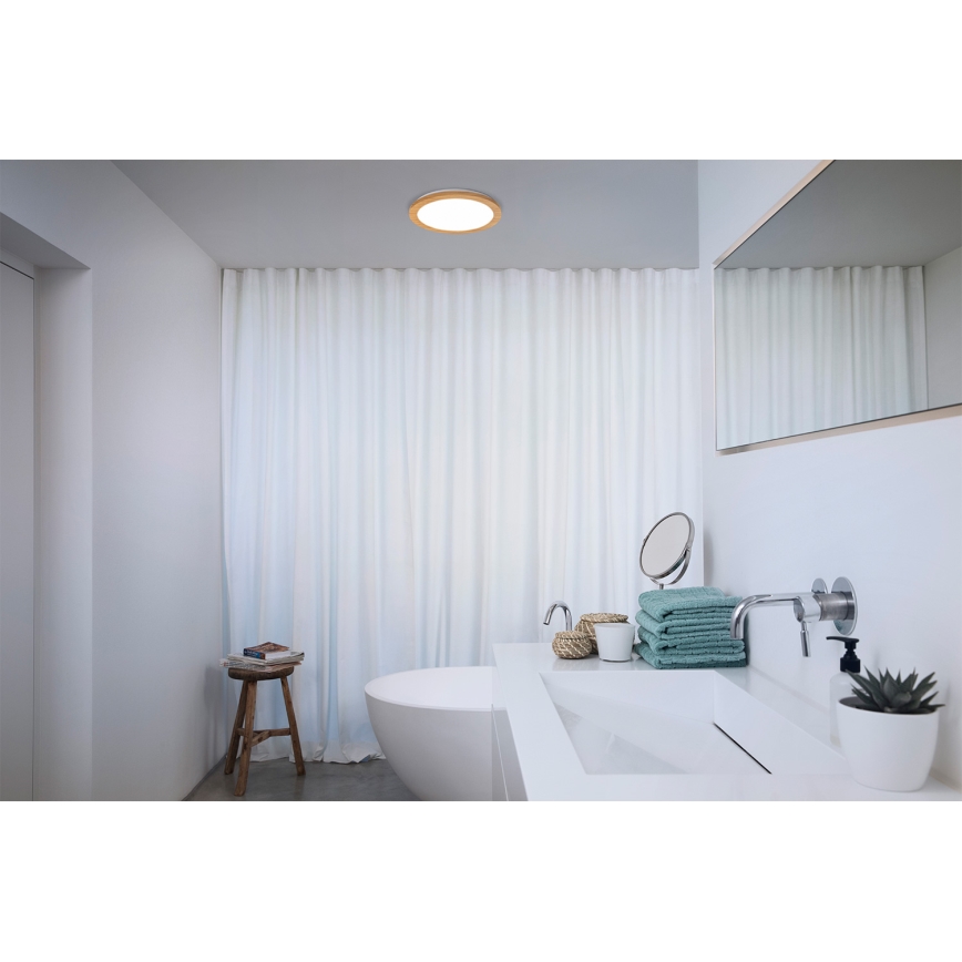 Osram - LED-badrumstakarmatur ORBIS DISC LED/22W/230V 3000/4000K Ø 30 cm IP44 brun