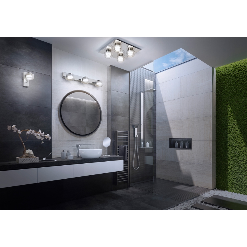Osram - LED-taklampa för badrum ORBIS FLAME 4xLED/5,5W/230V 3000/4000K IP44 blank krom