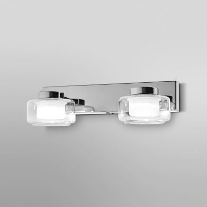 Osram - LED badrumsväggarmatur ORBIS FLAME 2xLED/5,5W/230V 3000/4000K IP44 blank krom