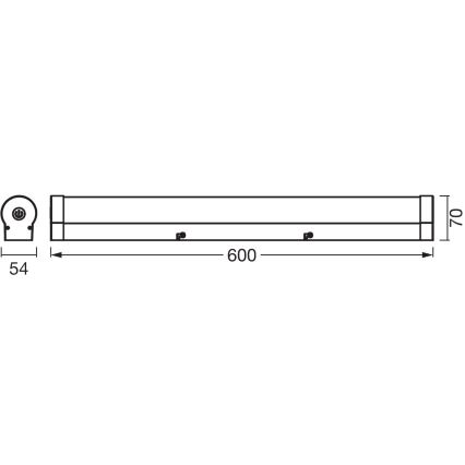 Osram - Dimmbar LED-belysning för badrumsspegel ORBIS TUBE LED/12W/230V 3000/4000K 60 cm IP44 vit