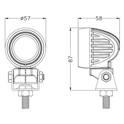 LED punktbelysning för bil OSRAM LED/10W/10-30V IP68 5700K