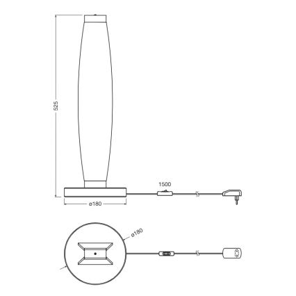 Osram - LED-bordslampa DECOR FLAT 13W/230V grå