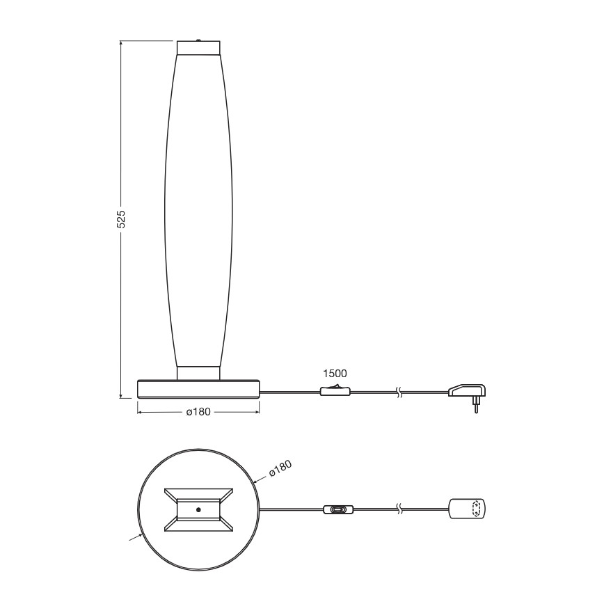Osram - LED-bordslampa DECOR FLAT 13W/230V grå