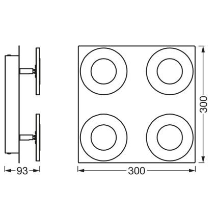 Osram - LED Dimmbar takarmatur för badrum SMART+ WAVE LED/24W/230V 3000-6500K IP44 Wi-Fi