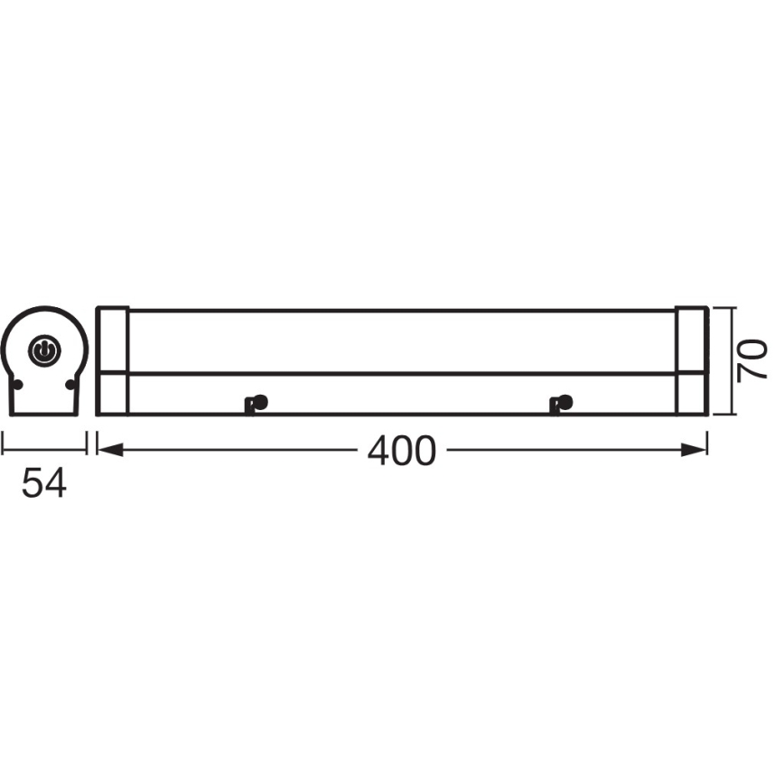 Osram - Dimmbar badrumsspegelbelysning ORBIS TUBE LED/9W/230V 3000/4000K 40 cm IP44 brun