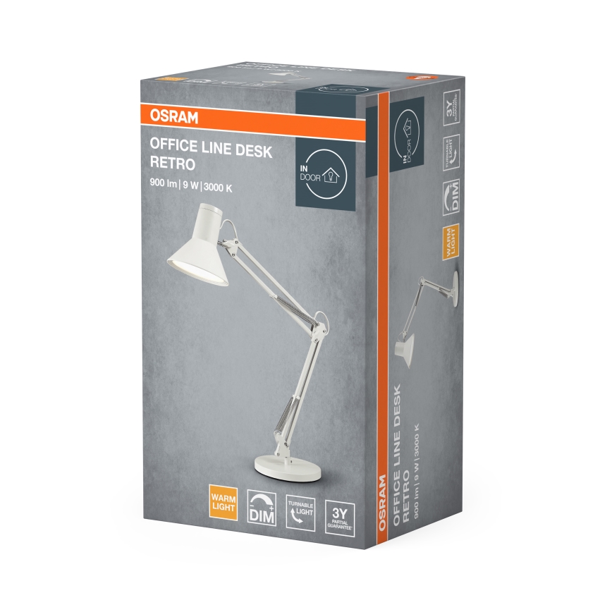 Osram - LED dimbar bordslampa OFFICE LINE LED/9W/230V 3000K vit