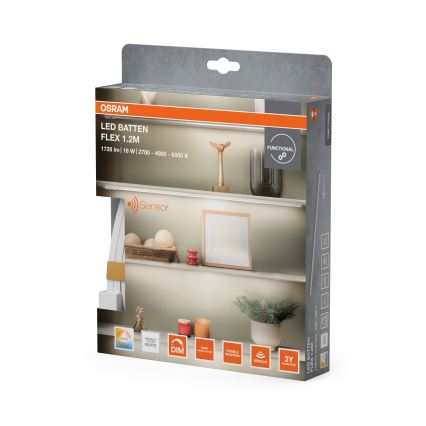 Osram - LED-dimbart underskåpsarmatur med rörelsesensor BATTEN LED/16W/230V 2700/4000/6500K 119,1 cm vit
