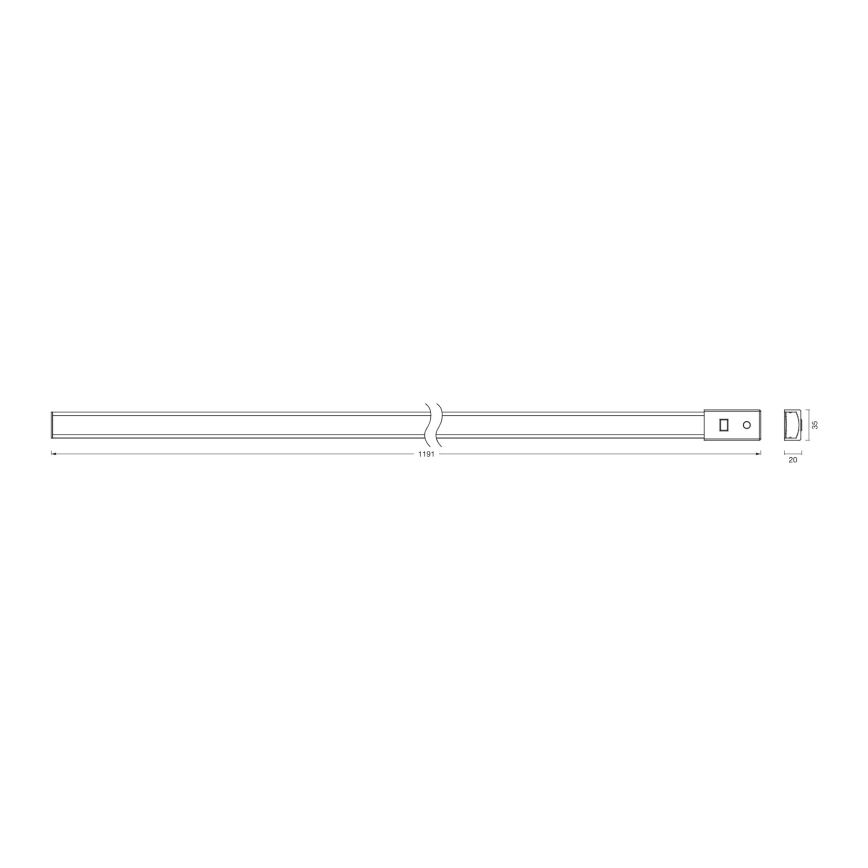 Osram - LED-dimbart underskåpsarmatur med rörelsesensor BATTEN LED/16W/230V 2700/4000/6500K 119,1 cm vit