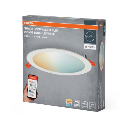 Osram - Dimbar infälld takarmatur SMART+ DOWNLIGHT LED/22W/230V 3000-6500K Wi-Fi