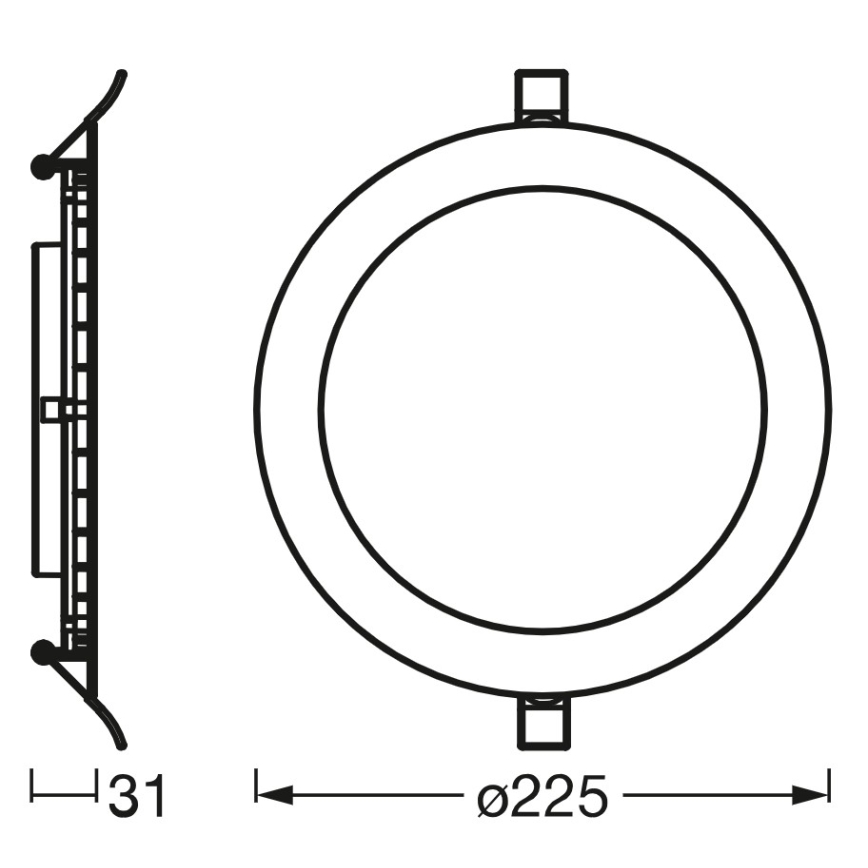 Osram - Dimbar infälld takarmatur SMART+ DOWNLIGHT LED/22W/230V 3000-6500K Wi-Fi