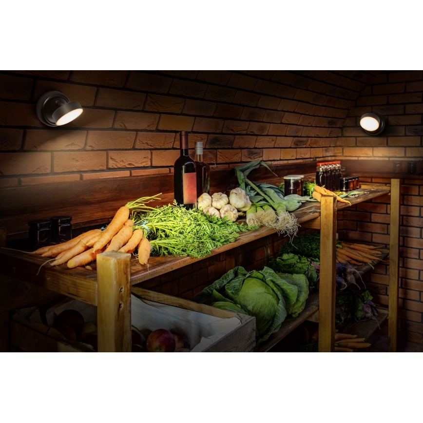 Osram - NIGHTLUX dimbar, uppladdningsbar, beröringsstyrd LED-vägglampa LED/1,8W/5V svart