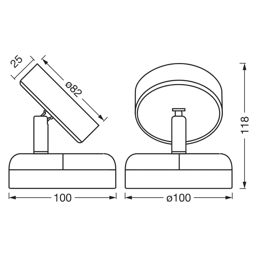 Osram - NIGHTLUX dimbar, uppladdningsbar, beröringsstyrd LED-vägglampa LED/1,8W/5V svart
