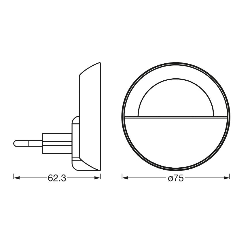 Osram - LED dimbar nattlampa LUNETTA LED/0,65W/230V