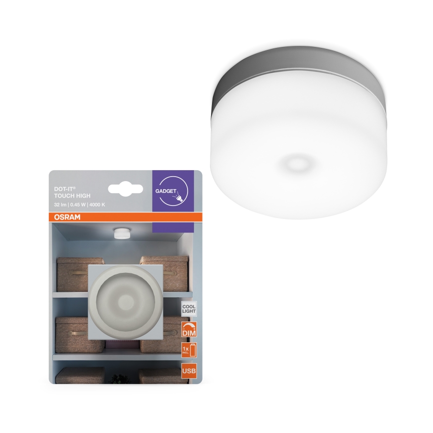 Osram - Dimbart LED-orienteringsarmatur DOT-IT LED/0,45W/5V 500 mAh vit