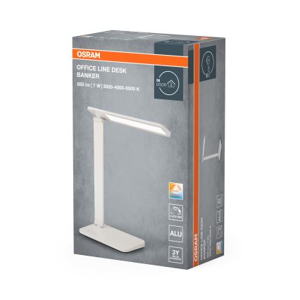 Osram - LED-bordslampa med dimmer OFFICE LINE LED/7W/230V 3000/4000/6500K vit