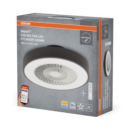 Osram - Dimbar LED-taklampa med fläkt SMART+ LED/78W/230V 3000-6500K Wi-Fi + fjärrkontroll