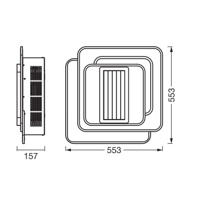 Osram - Dimmbar LED-taklampa med fläkt CEILING FAN LED/55W/230V 3000-6500K vit + fjärrkontroll