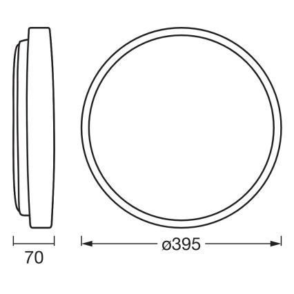Osram - Dimbart LED-takarmatur ORBIS ALISON LED/24W/230V Ø 39,5 cm beige