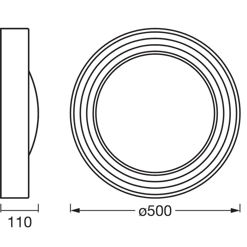 Osram - LED-dimmbar taklampa ORBIS CONCRETE LED/24,5W/230V diam. 50 cm grå/betong