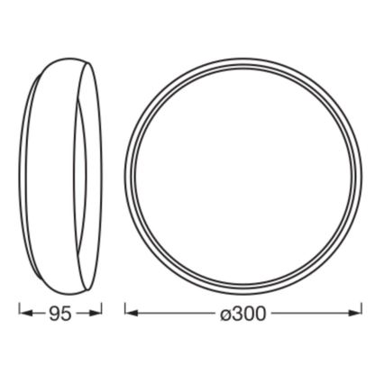 Osram - LED dimbar takarmatur ORBIS LIVIA LED/16W/230V Ø 30 cm vit/brun