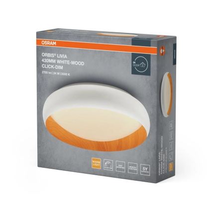 Osram - dimbar LED-taklampa ORBIS LIVIA LED/24W/230V Ø 43 cm vit/brun
