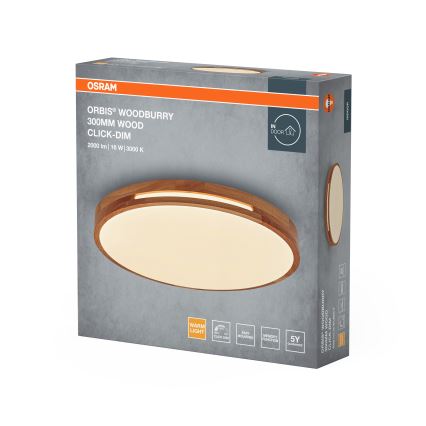 Osram - LED-dimbar taklampa ORBIS WOODBURRY LED/16W/230V Ø 30 cm