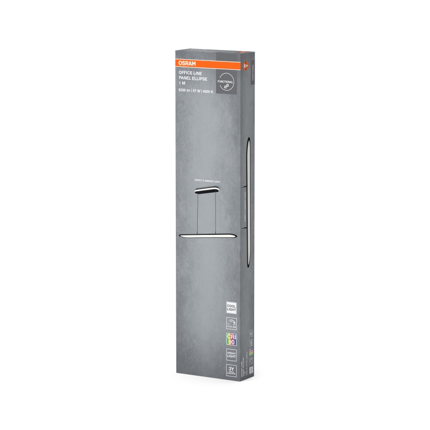 Osram - Dimbar LED-pendel på vajer OFFICE LINE LED/57W/230V 4000K 100 cm CRI 90 svart