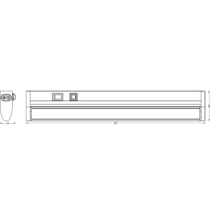 Osram - LED dimbar underskåpsarmatur LINEAR TURN LED/6W/230V 3000/4000/6500K 35 cm svart