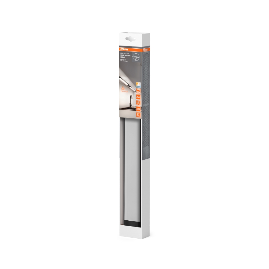 Osram - LED-dimbar underskåpsarmatur med rörelsesensor LINEAR EDGE LED/8W/230V 3000/4000/6500K 50 cm svart